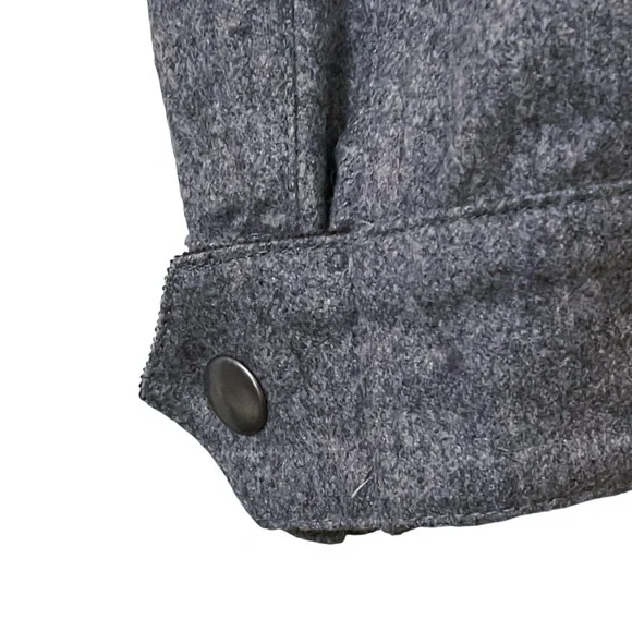 Mother Freedom "Wellfleet" Heather Grey Wool Field Jacket Made In USA Size Large - Picture 8 of 11